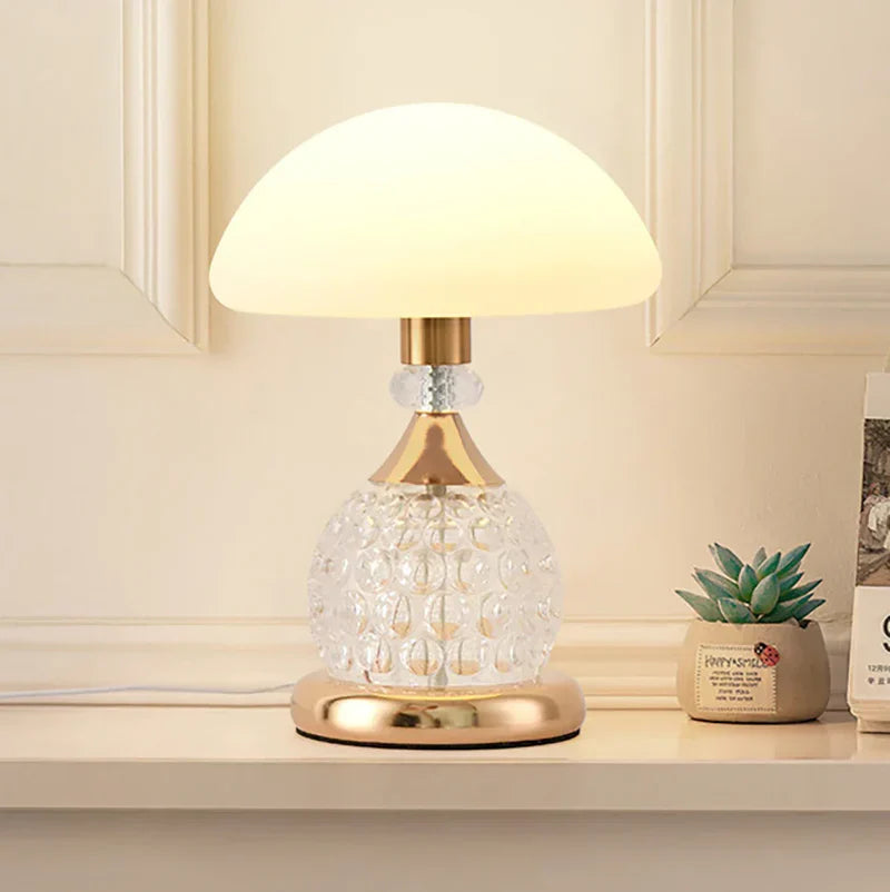 Ambientgleam | elegante kristallen paddestoel tafellamp