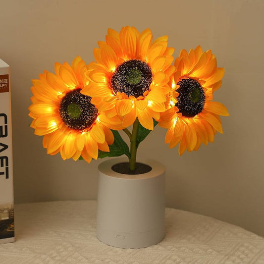 Glinsterende zonnebloemlamp