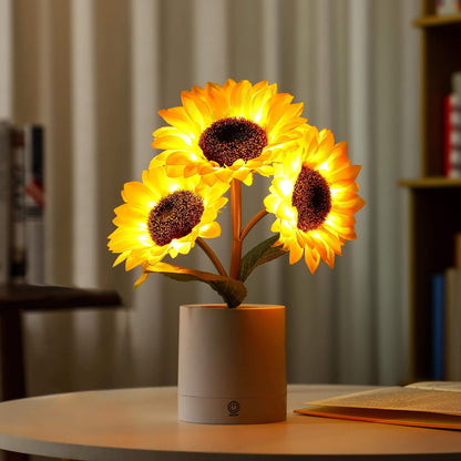 Glinsterende zonnebloemlamp