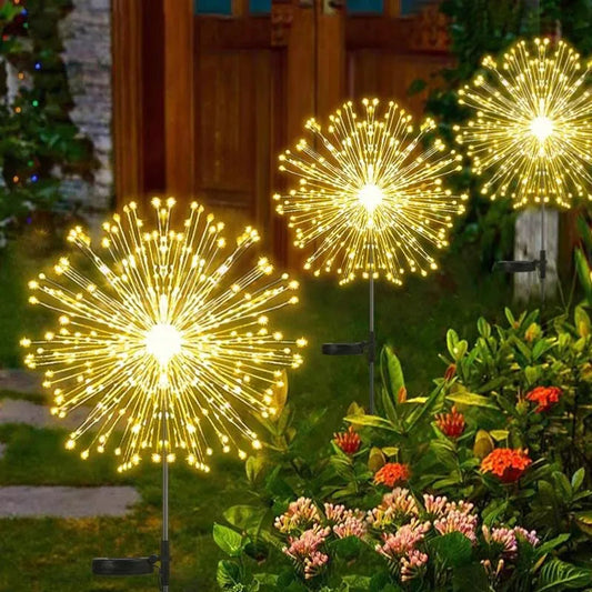 LED-vuurwerk op zonne-energie | fleur uw ruimte op