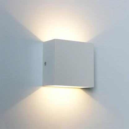 Aluminium kubus wandmontagelamp
