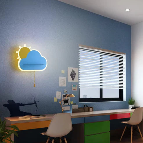 CloudLumi | LED wandlamp voor jongens en meisjes in de kinderkamer | Wandlamp met wolkendesign