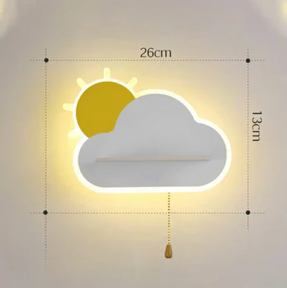 CloudLumi | LED wandlamp voor jongens en meisjes in de kinderkamer | Wandlamp met wolkendesign