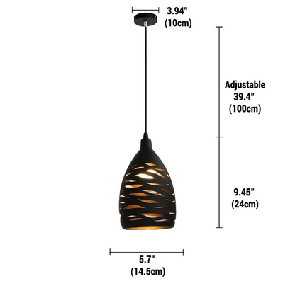 Besson hanglampen van metaal met patroon