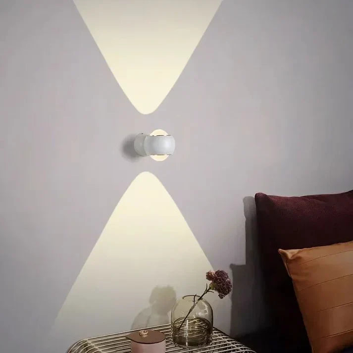 Draaibare dubbelzijdige wandlamp