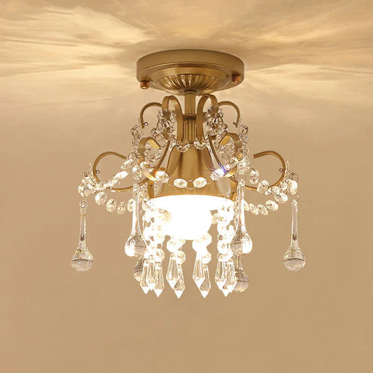 Weelderige kristallen lamp