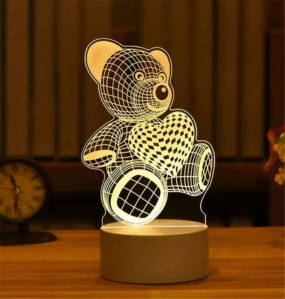 Valentijnsdag acryl LED-lamp
