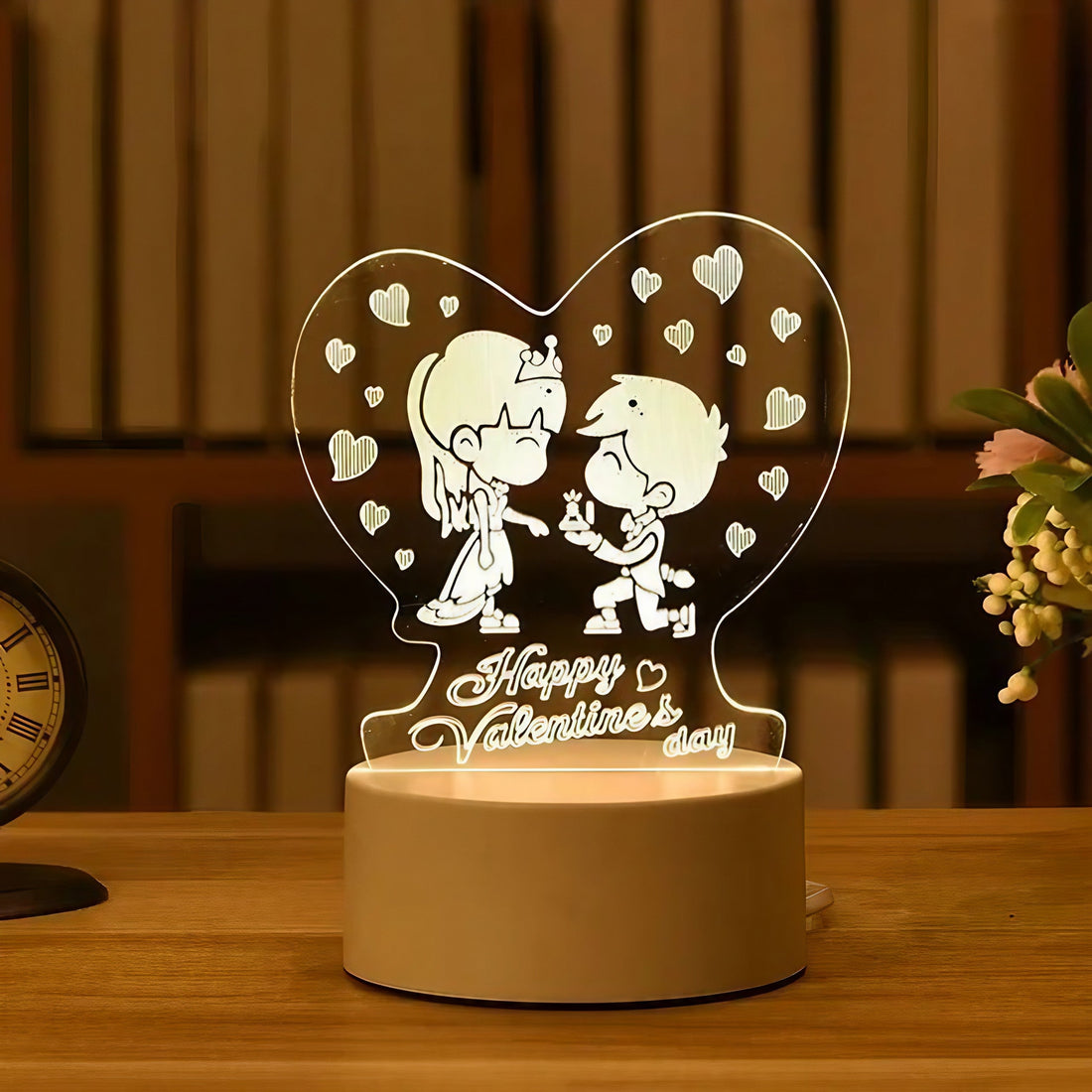 Valentijnsdag acryl LED-lamp