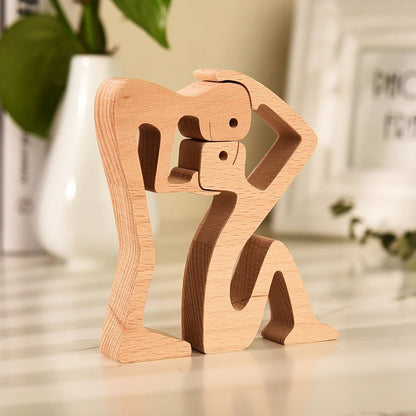 Houten puppy's Scandinavische decoratie