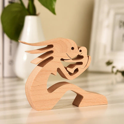 Houten puppy's Scandinavische decoratie