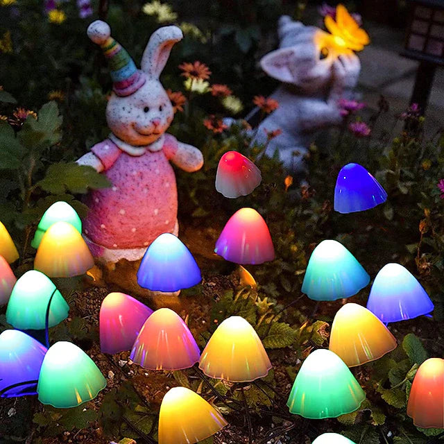 Kerstverlichting paddestoel - LED-lichtketting op zonne-energie