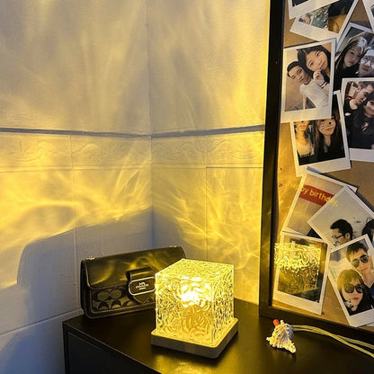 LED-wellen-projektionslampe – RGB, dimmbare tischlampe mit 16 farben