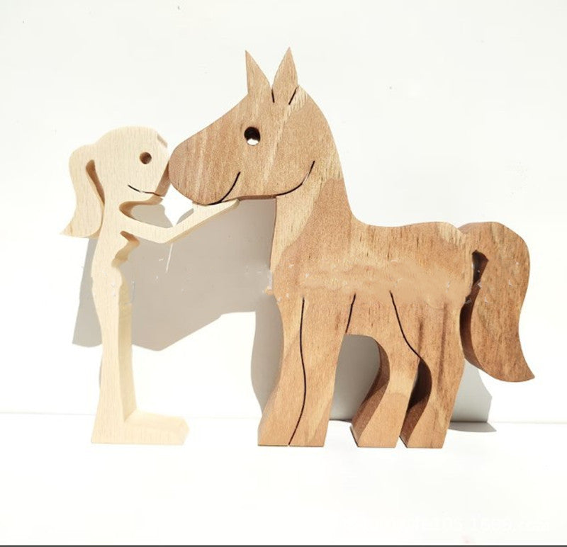 Houten puppy's Scandinavische decoratie