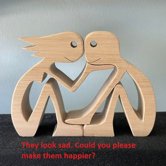 Houten puppy's Scandinavische decoratie