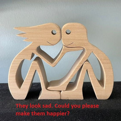 Houten puppy's Scandinavische decoratie