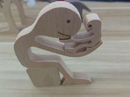 Houten puppy's Scandinavische decoratie