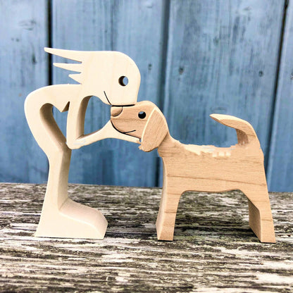 Houten puppy's Scandinavische decoratie