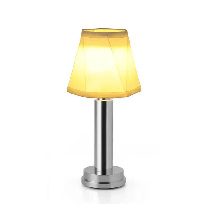 Draadloze LED-tafellamp van zijdemetaal