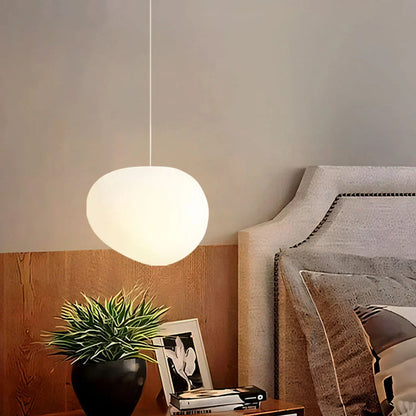 Witte kiezel hanglamp