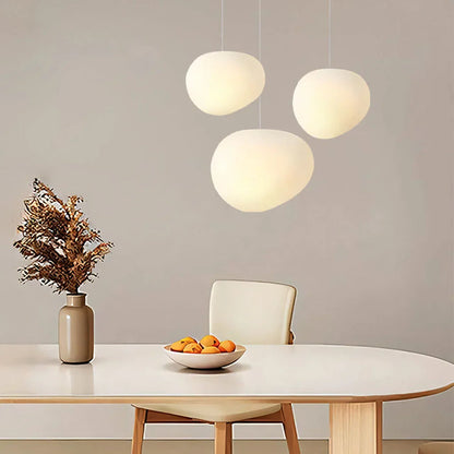 Witte kiezel hanglamp