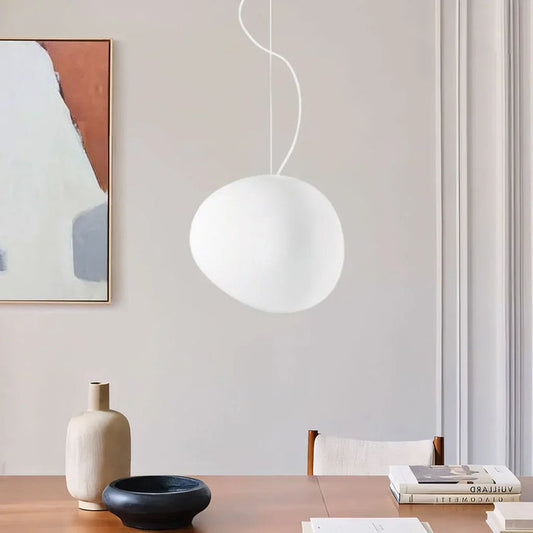 Witte kiezel hanglamp