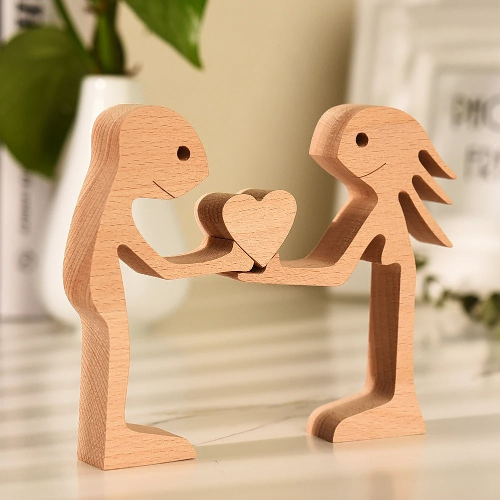 Houten puppy's Scandinavische decoratie