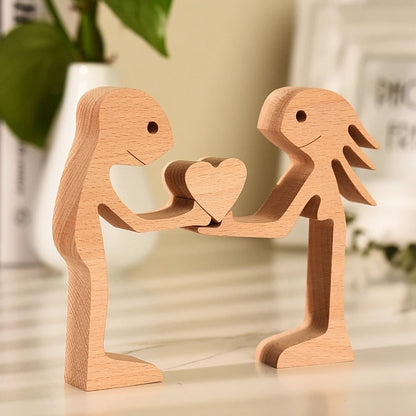 Houten puppy's Scandinavische decoratie