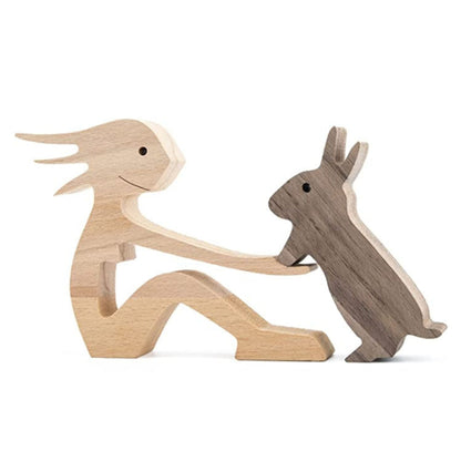 Houten puppy's Scandinavische decoratie