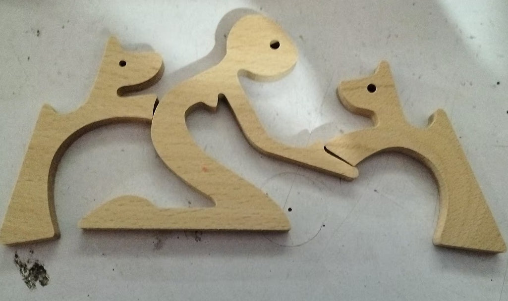 Houten puppy's Scandinavische decoratie