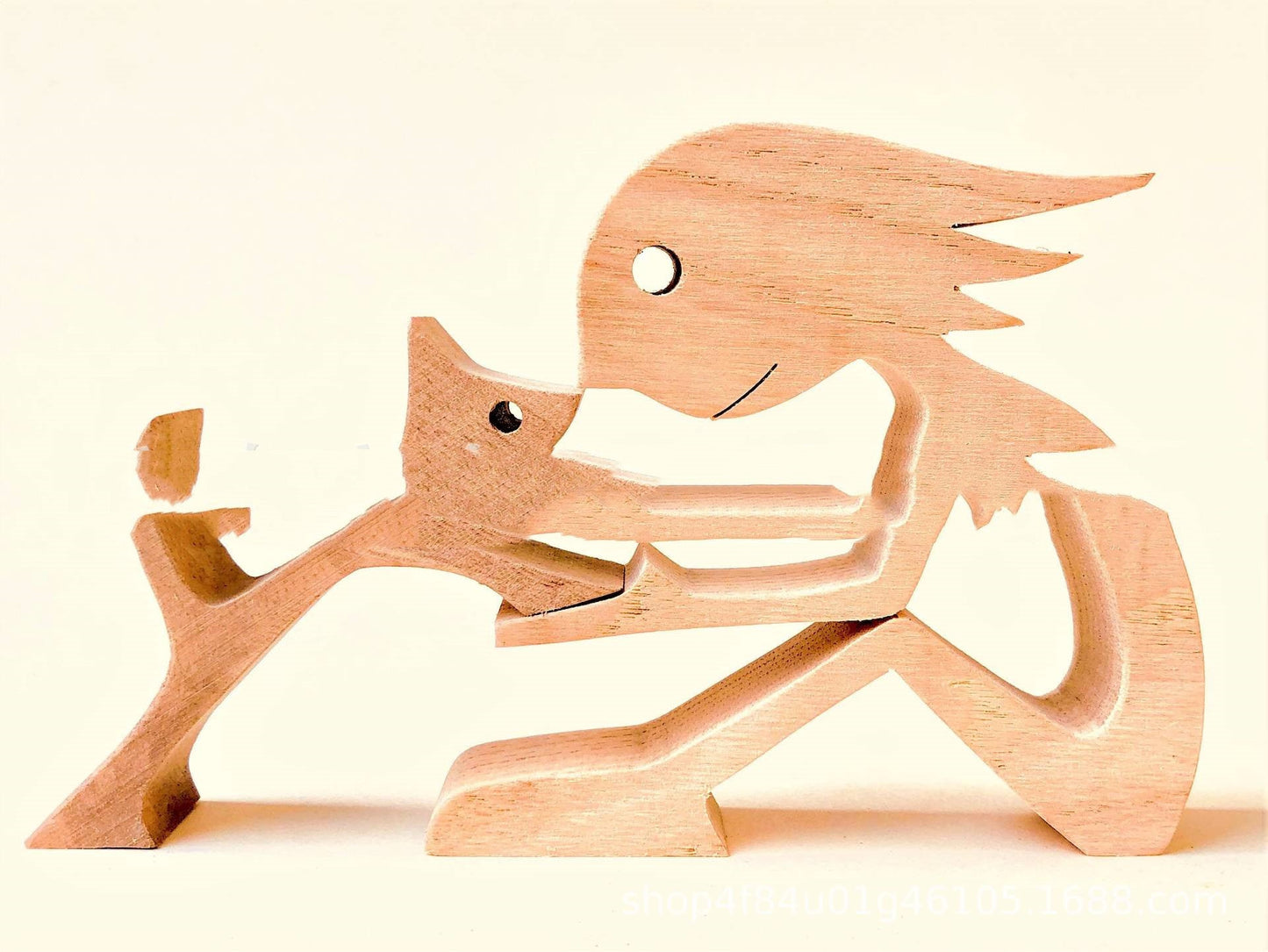Houten puppy's Scandinavische decoratie