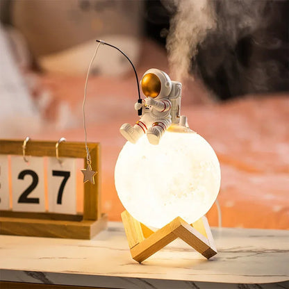 Maanreiziger - 3d astronautenwereldlamp