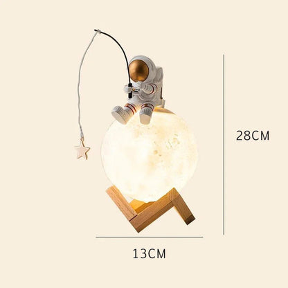 Maanreiziger - 3d astronautenwereldlamp