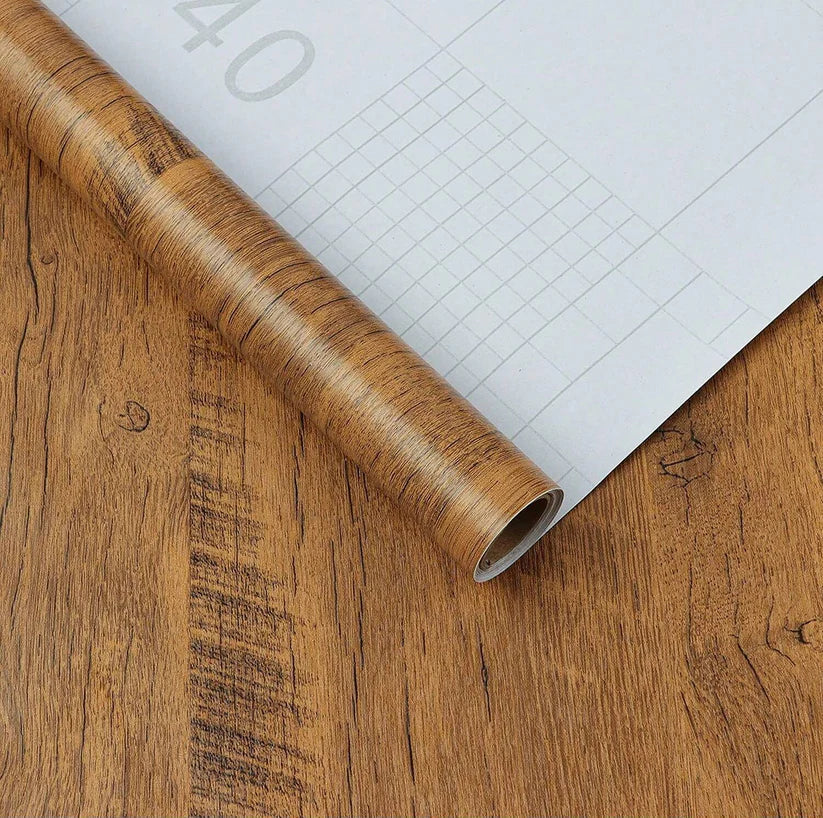Zelfklevend vinylbehang houten plank