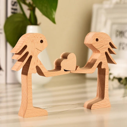 Houten puppy's Scandinavische decoratie