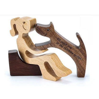 Houten puppy's Scandinavische decoratie