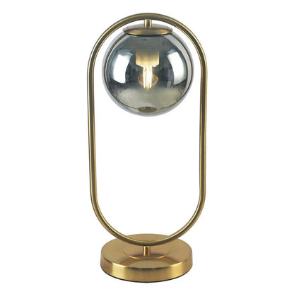 Gouden design tafellamp met matglas - gene