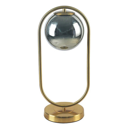 Gouden design tafellamp met matglas - gene