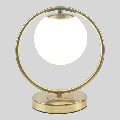 Gouden design tafellamp met matglas - gene