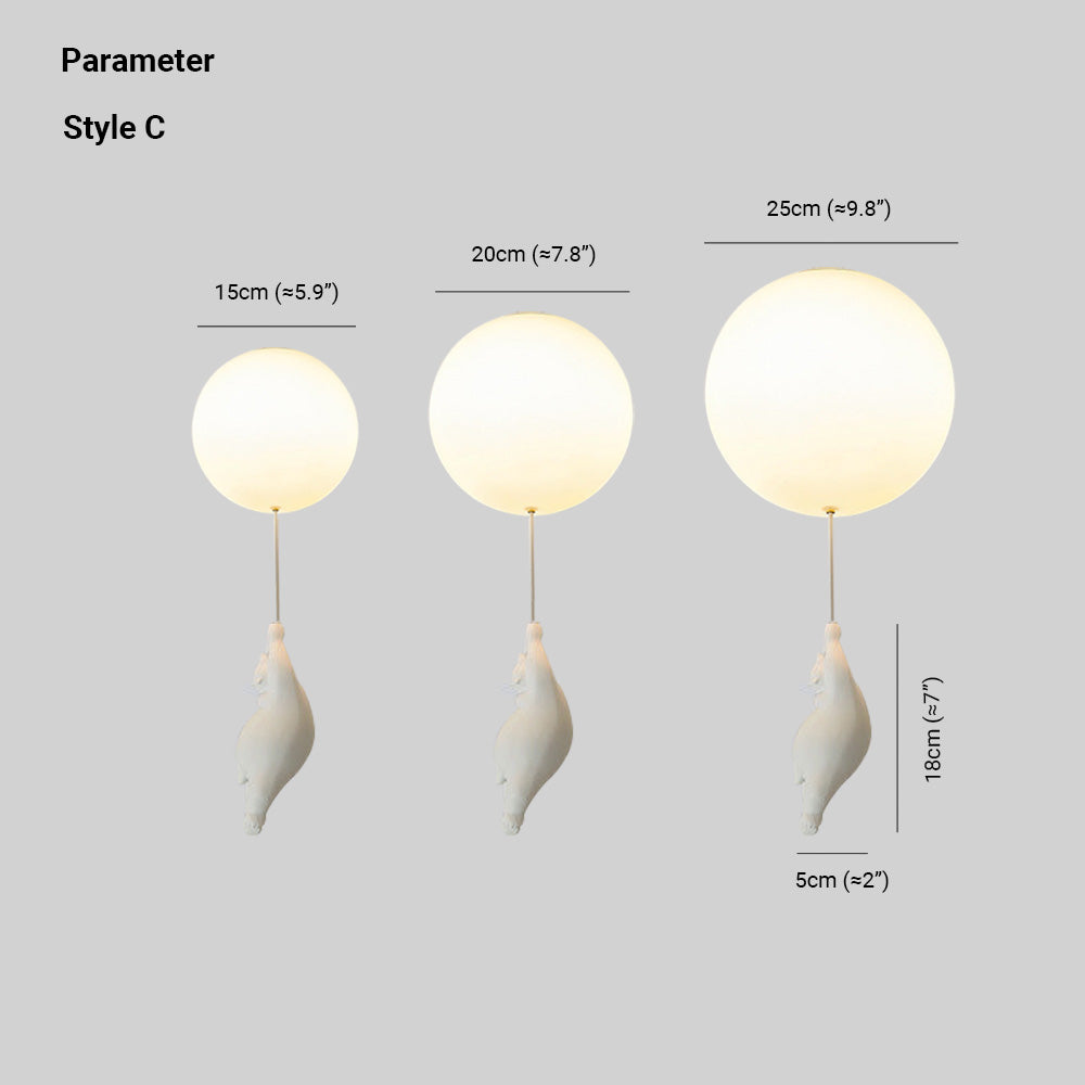 SkyDream plafondlampen kinder hanglamp beer en ballon