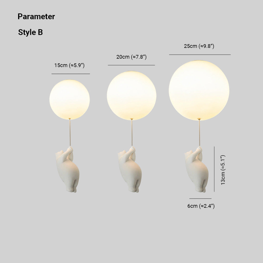 SkyDream plafondlampen kinder hanglamp beer en ballon