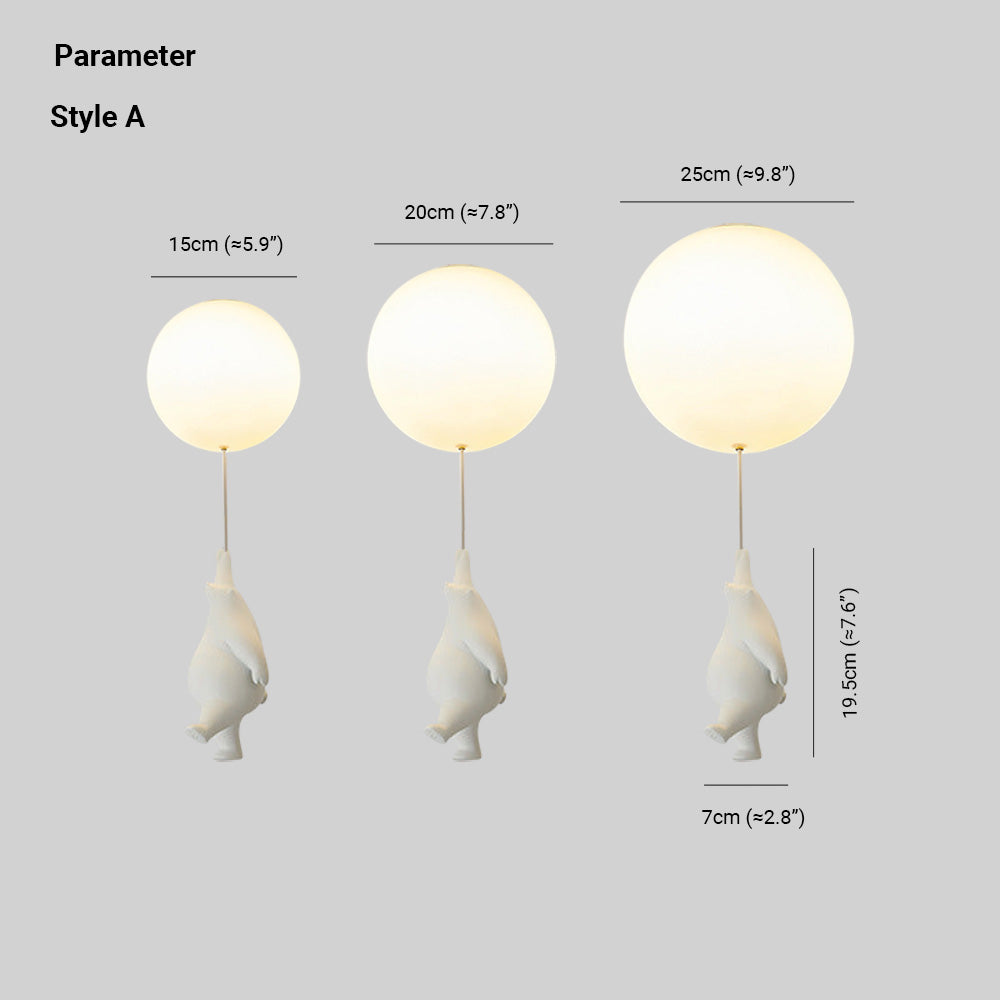 SkyDream plafondlampen kinder hanglamp beer en ballon