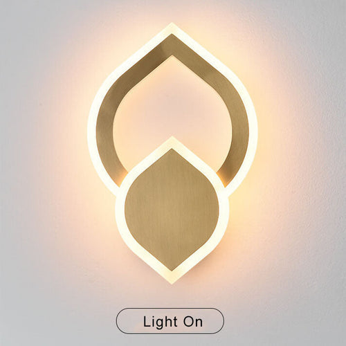 ColorLicht - moderne LED wandlamp in de vorm van een blad