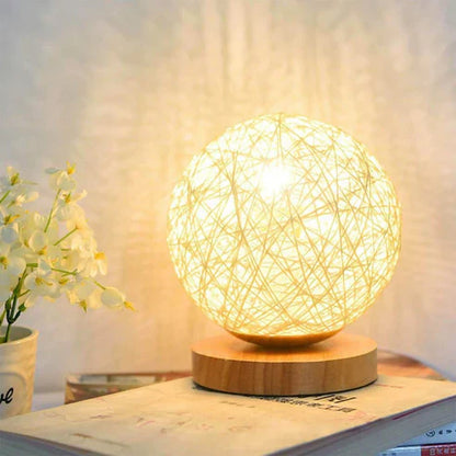 MoonLuxe | handgemaakte dimbare rotan tafellamp