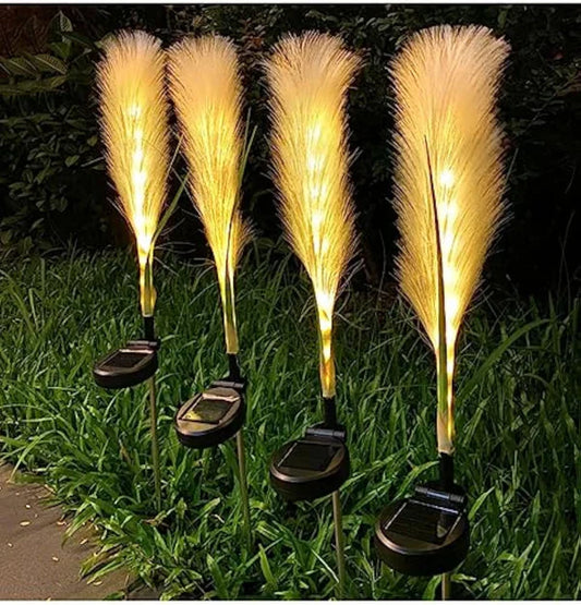 Vezelriet buitenlamp (solar)
