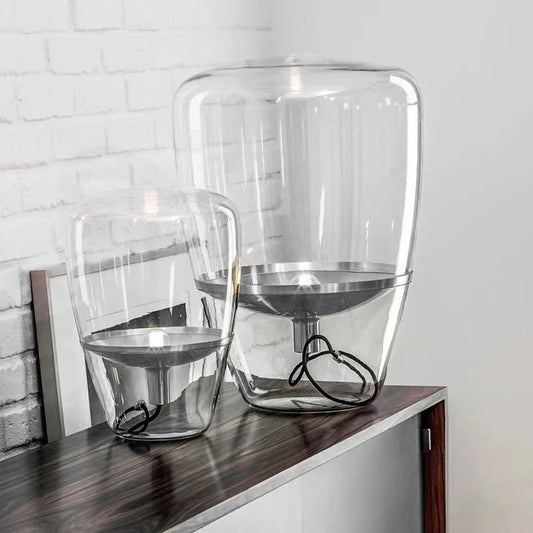Glazen tafellamp voor de woonkamer - elegante binnenverlichting