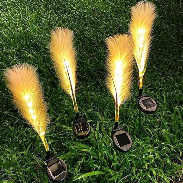 Vezelriet buitenlamp (solar)