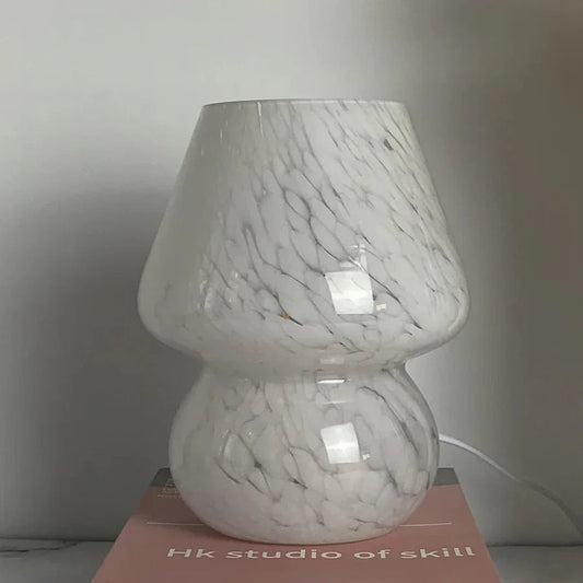 Glazen paddestoellamp - Vintage LED-verlichting voor slaapkamer en huisdecoratie