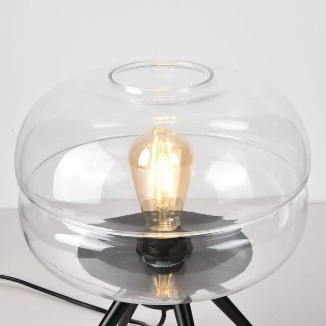 Moderne tafellamp joah met transparant glas