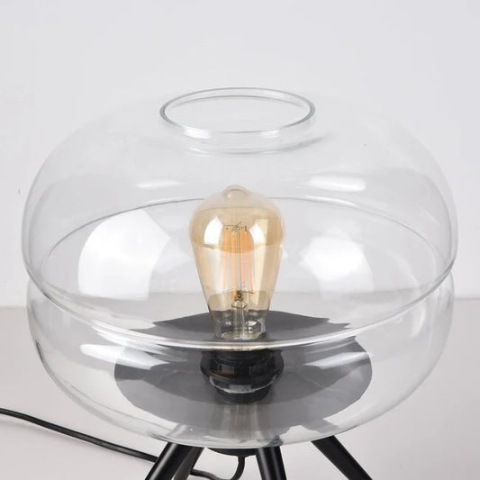 Moderne tafellamp joah met transparant glas