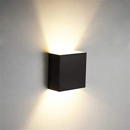 Aluminium kubus wandmontagelamp
